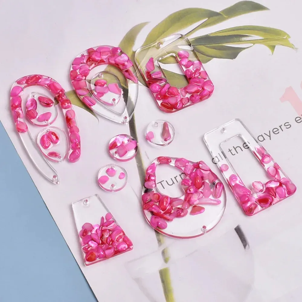 Moule silicone boucles d'oreilles cœur feuilles lune bijoux