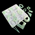 Moule silicone boucles d'oreilles forme irrégulière – 4