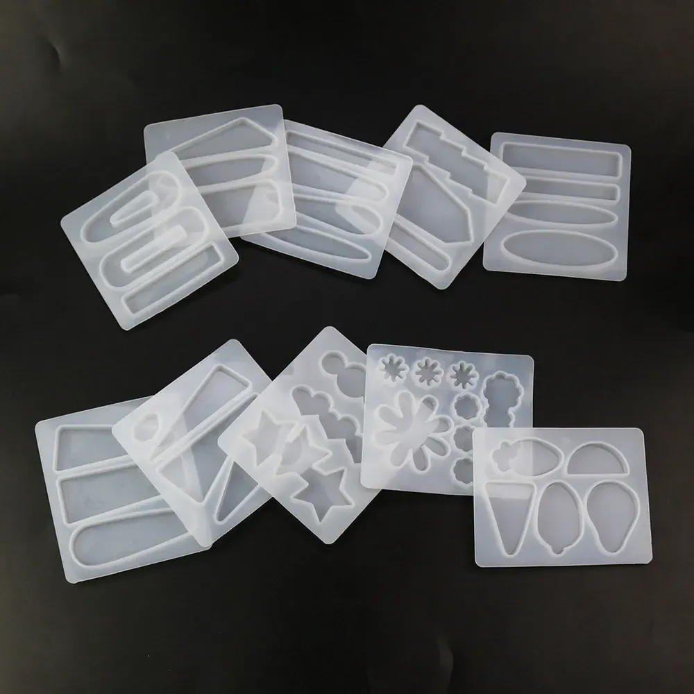 Moule silicone boucles d'oreilles géométriques pinces à cheveux