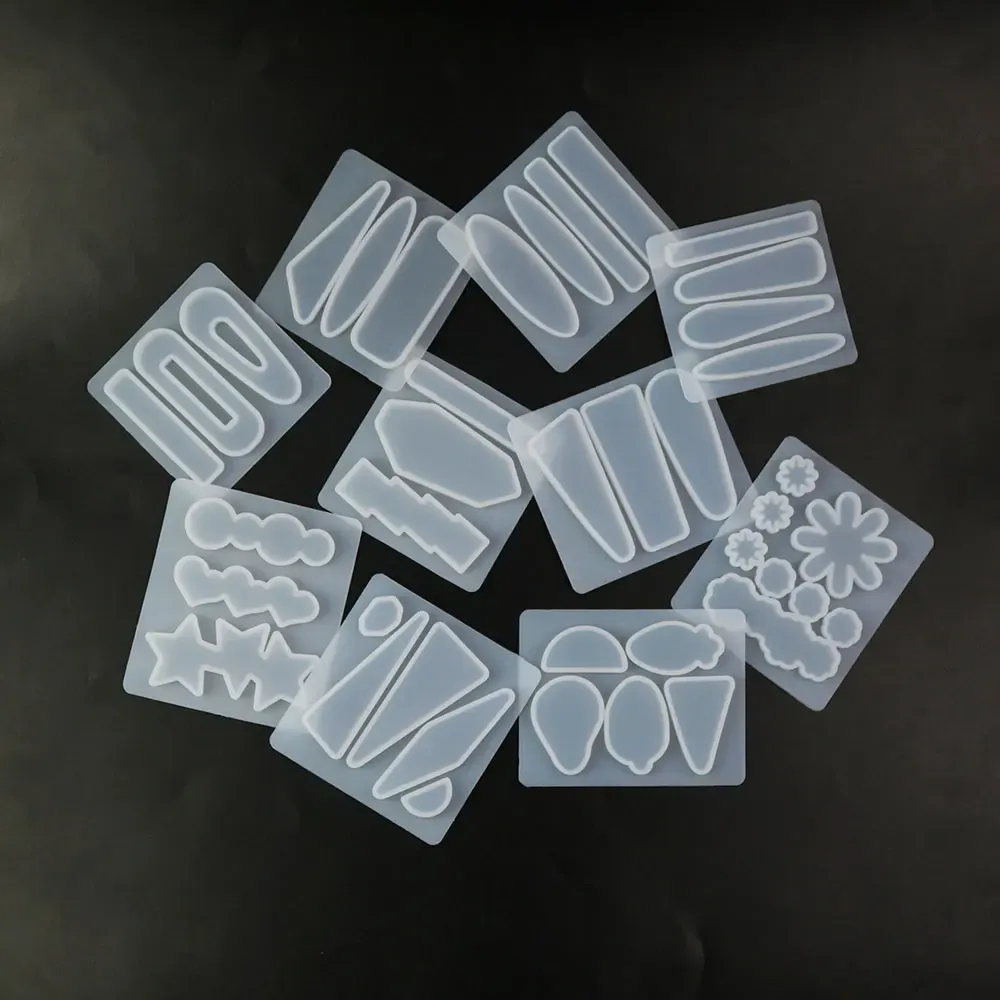 Moule silicone boucles d'oreilles géométriques pinces à cheveux