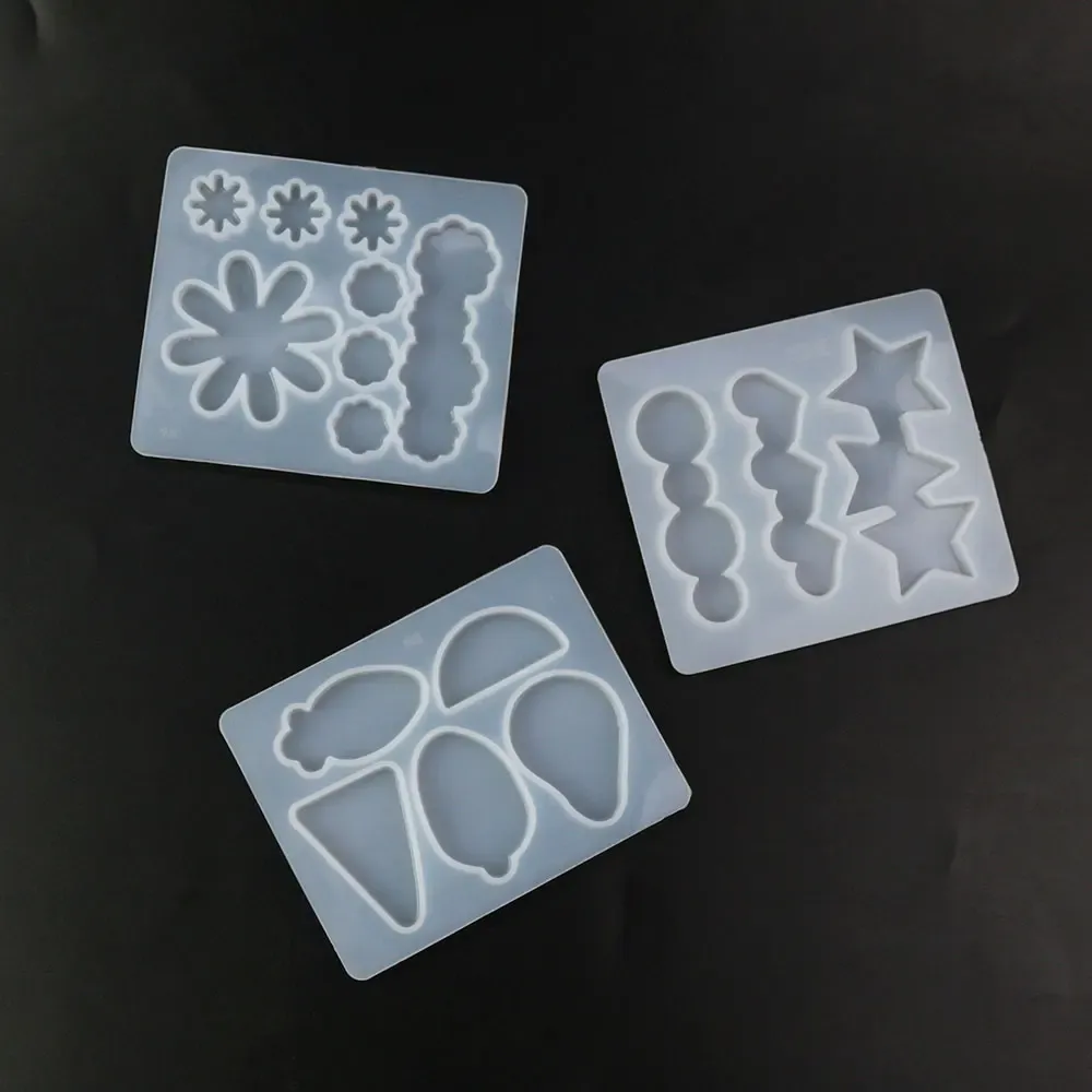 Moule silicone boucles d'oreilles géométriques pinces à cheveux