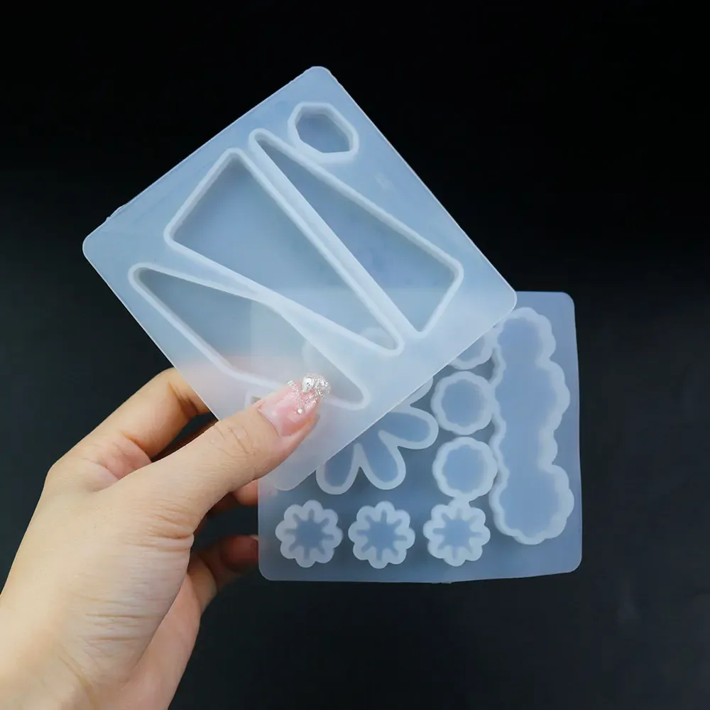 Moule silicone boucles d'oreilles géométriques pinces à cheveux