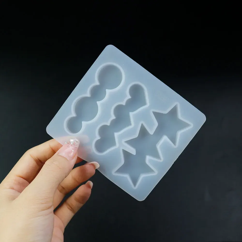 Moule silicone boucles d'oreilles géométriques pinces à cheveux