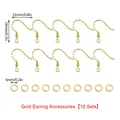 Moule silicone boucles d'oreilles géométriques pinces à cheveux – Color Gold - 10 Sets