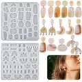Moule silicone boucles d'oreilles pendentif résine époxy pour bijoux – 1