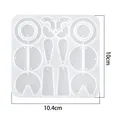 Moule silicone boucles d'oreilles pendentif résine époxy pour bijoux – Color Vert armée (22)