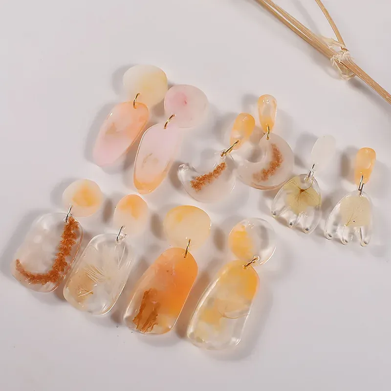 Moule silicone boucles d'oreilles pendentif résine époxy pour bijoux