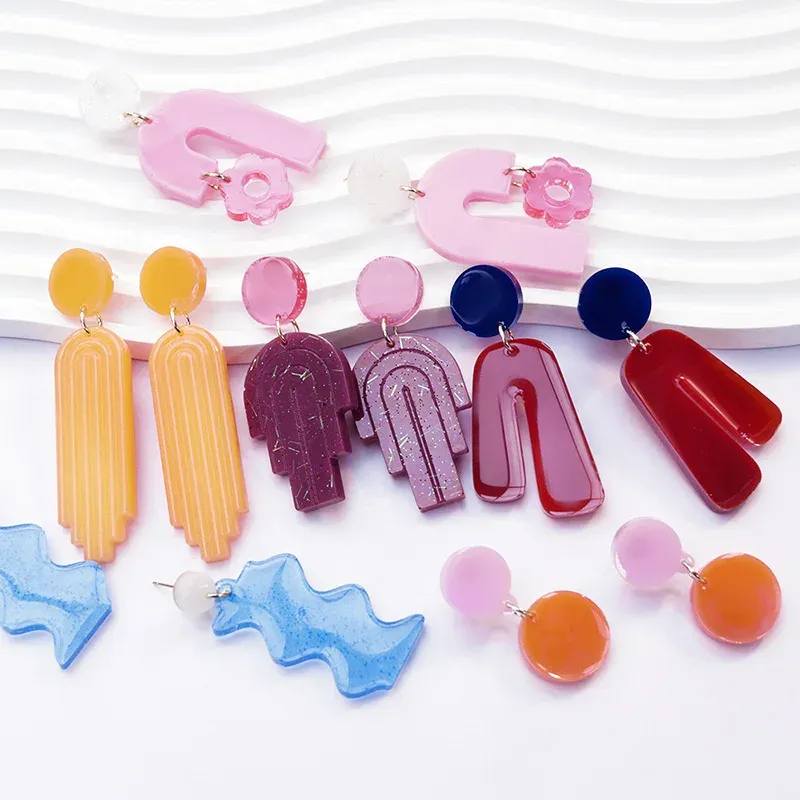 Moule silicone boucles d'oreilles pendentif résine époxy pour bijoux