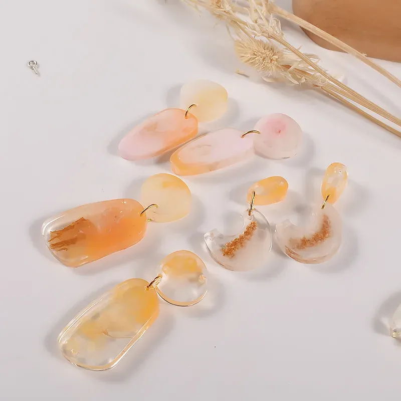 Moule silicone boucles d'oreilles pendentif résine époxy pour bijoux