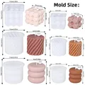 Moule silicone bougie géométrique diamant pour savon résine – Couleur 6PCS Mold Set