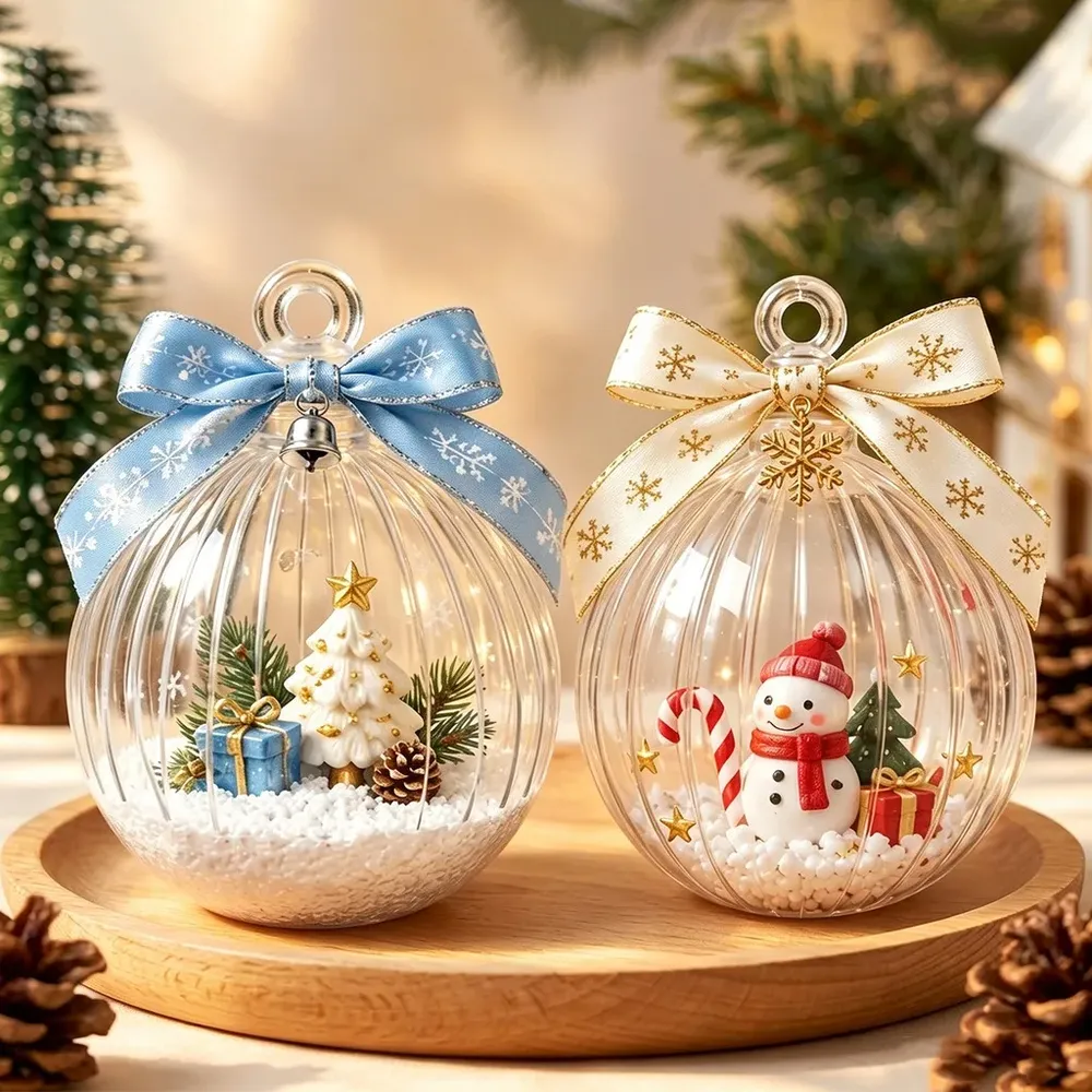 Moule silicone boule Noël creuse pendentif sapin résine