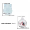 Moule silicone boule Noël creuse pendentif sapin résine – Color Gris clair (A)