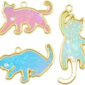 Moule silicone cadre métallique chat pour bijoux résine – 1