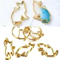 Moule silicone cadre métallique chat pour bijoux résine – 4