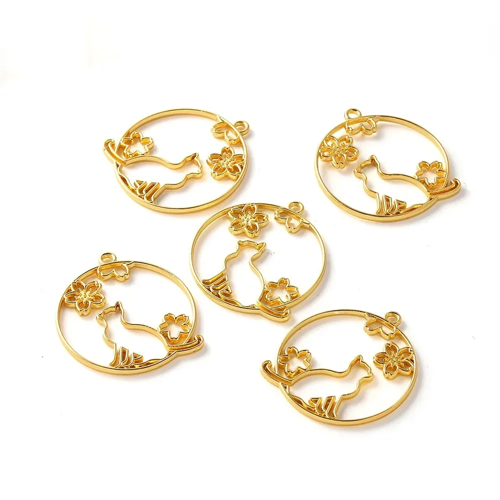 Moule silicone cadre métallique chat pour bijoux résine