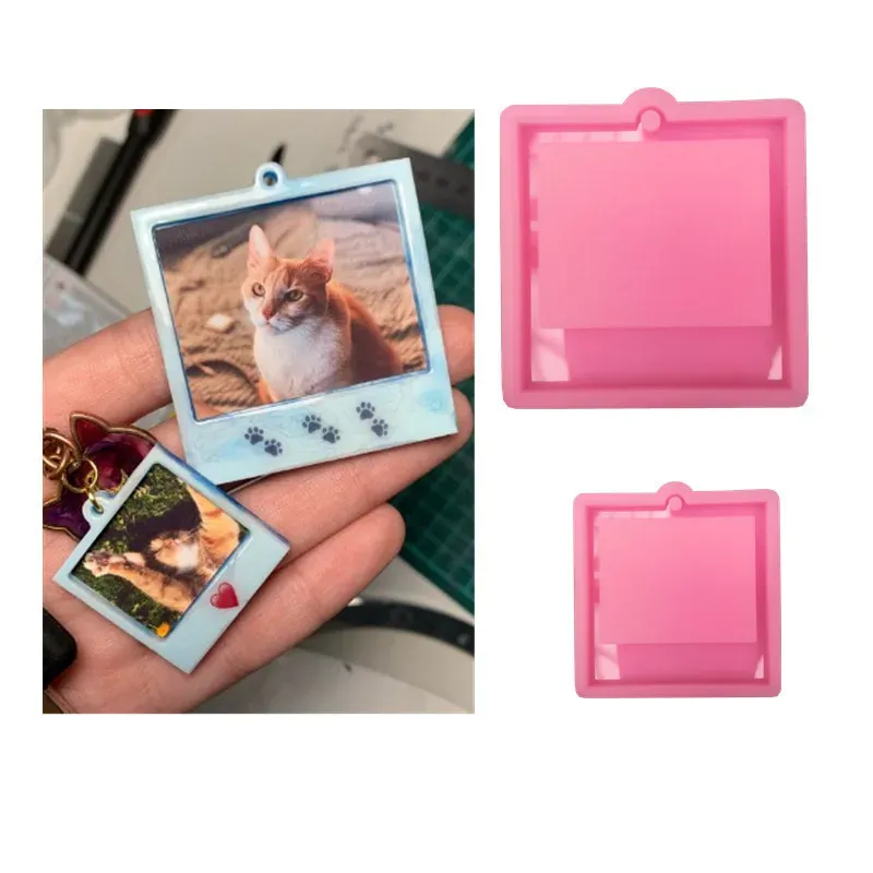 Moule silicone cadre photo pour porte-clés et bijoux