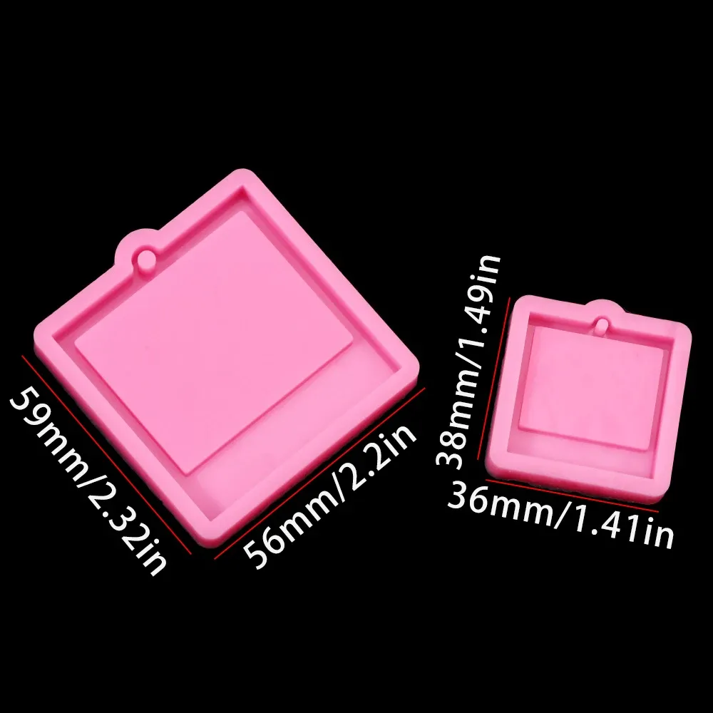 Moule silicone cadre photo pour porte-clés et bijoux