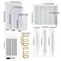 Moule silicone cahier stylo marque-page pour papeterie – Couleur 19pcs Mold Set