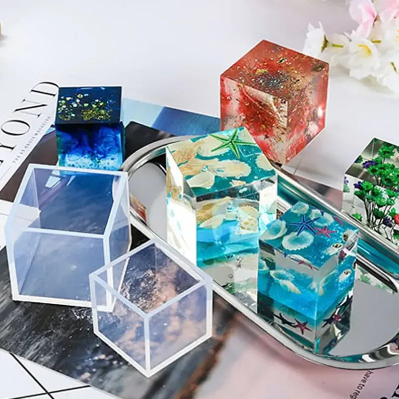 Moule silicone carré et cube pour bijoux
