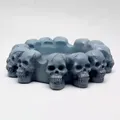Moule silicone cendrier crâne croisé, béton, résine, décoration – 3