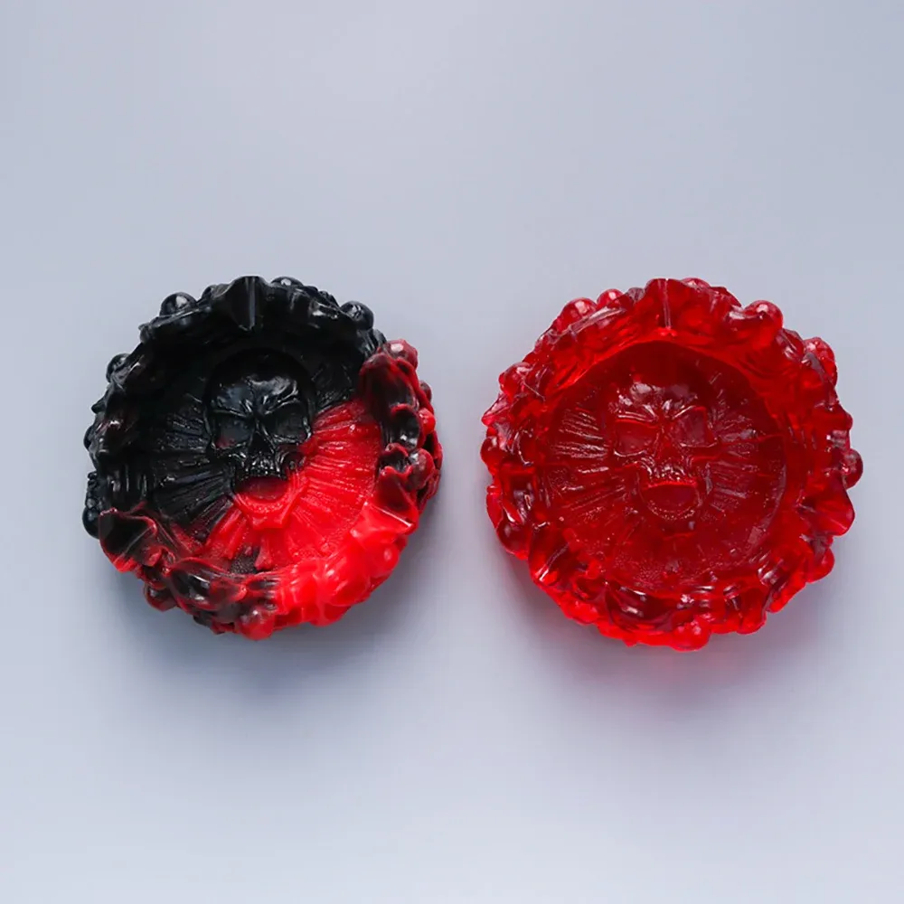 Moule silicone cendrier Halloween, crâne, résine époxy