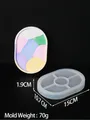 Moule silicone cendrier ovale, plateau, béton, résine époxy – Couleur Gris clair (01)