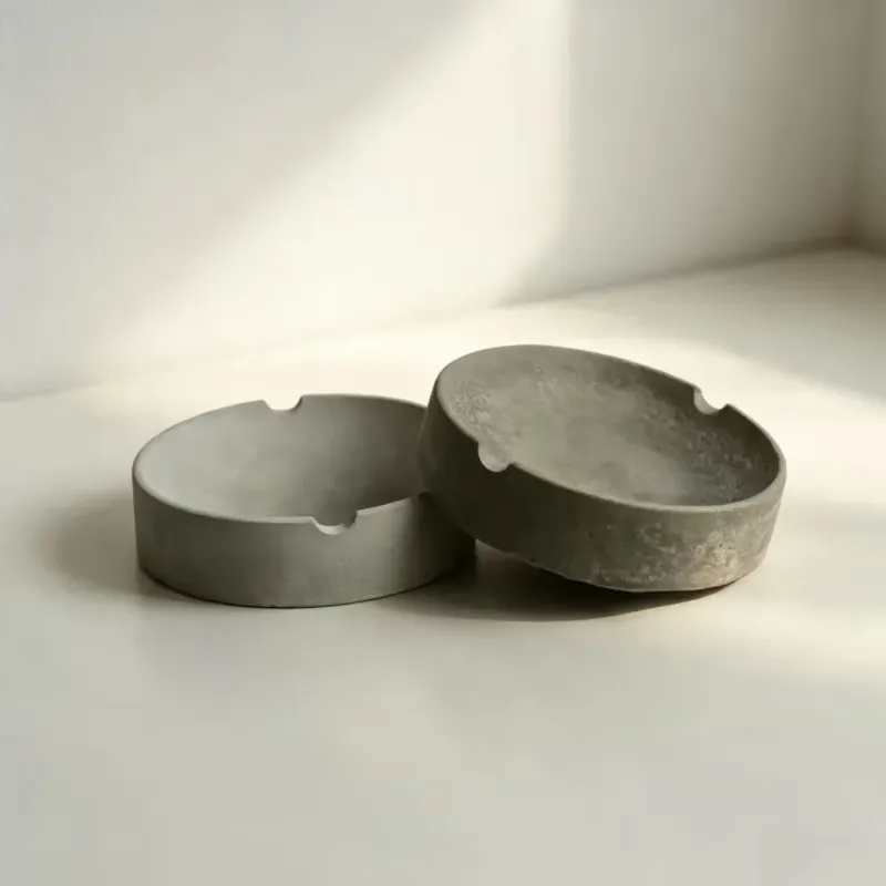 Moule silicone cendrier rond carré, plâtre, ciment, résine