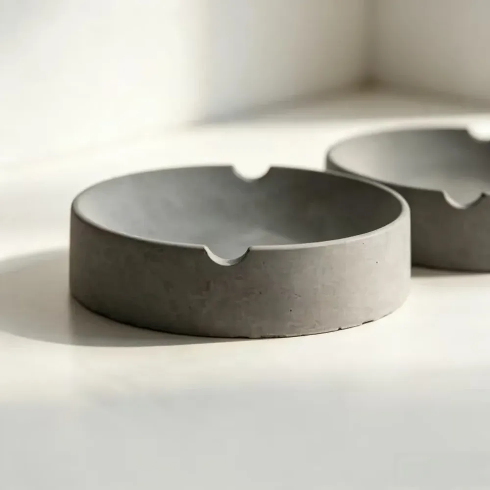 Moule silicone cendrier rond carré, plâtre, ciment, résine