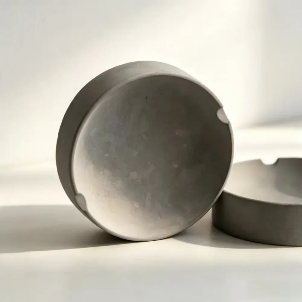 Moule silicone cendrier rond carré, plâtre, ciment, résine