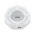 Moule silicone cendrier rond carré, résine époxy UV, bijoux – Couleur BLANC (1)