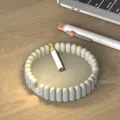 Moule silicone cendrier rond rayé, porte-cigare, géométrique – 3