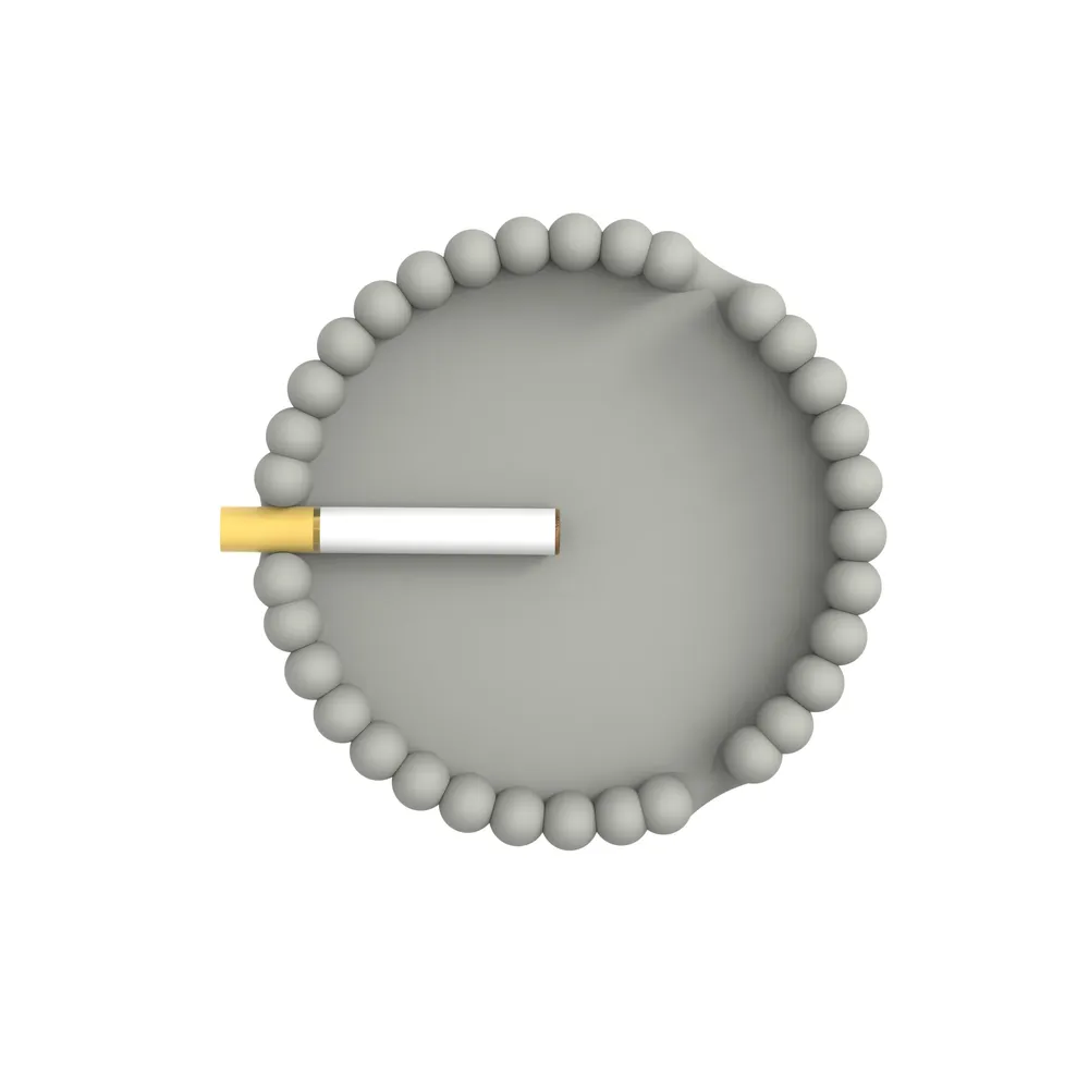 Moule silicone cendrier rond rayé, porte-cigare, géométrique