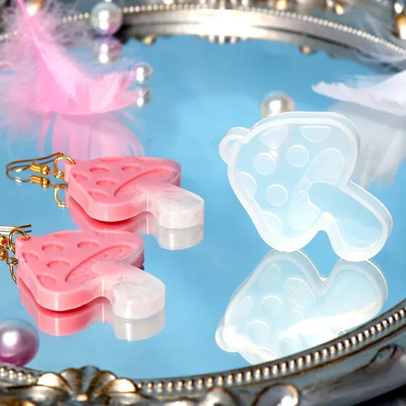 Moule silicone champignon pour porte-clés et bijoux