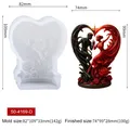Moule silicone cœur couple pour bougie et savon – Couleur 50-4169-D