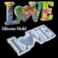 Moule silicone cœur et lettres pour résine 208 à 258 mm – 1