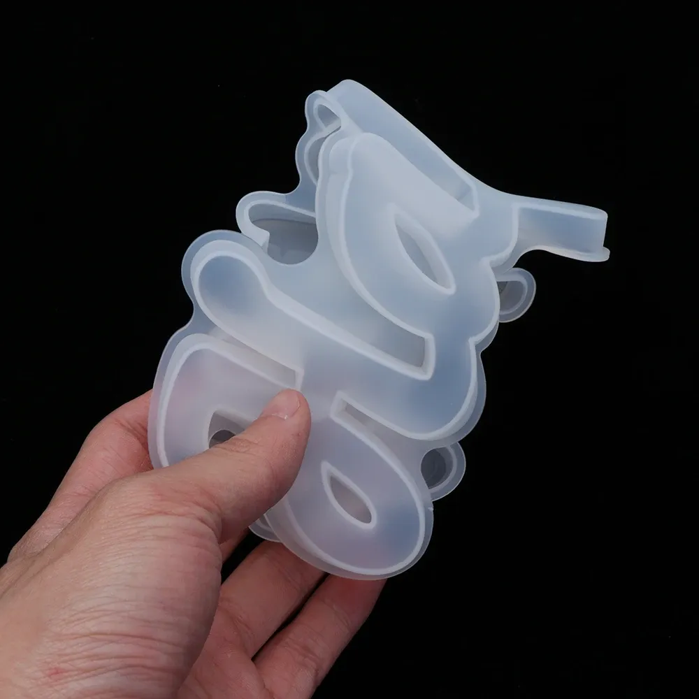 Moule silicone cœur et lettres pour résine 208 à 258 mm