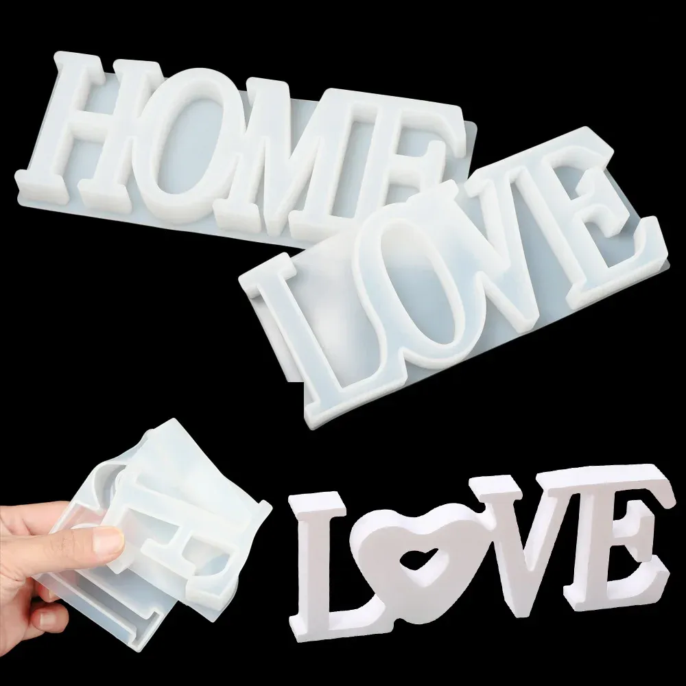 Moule silicone cœur et lettres pour résine 208 à 258 mm