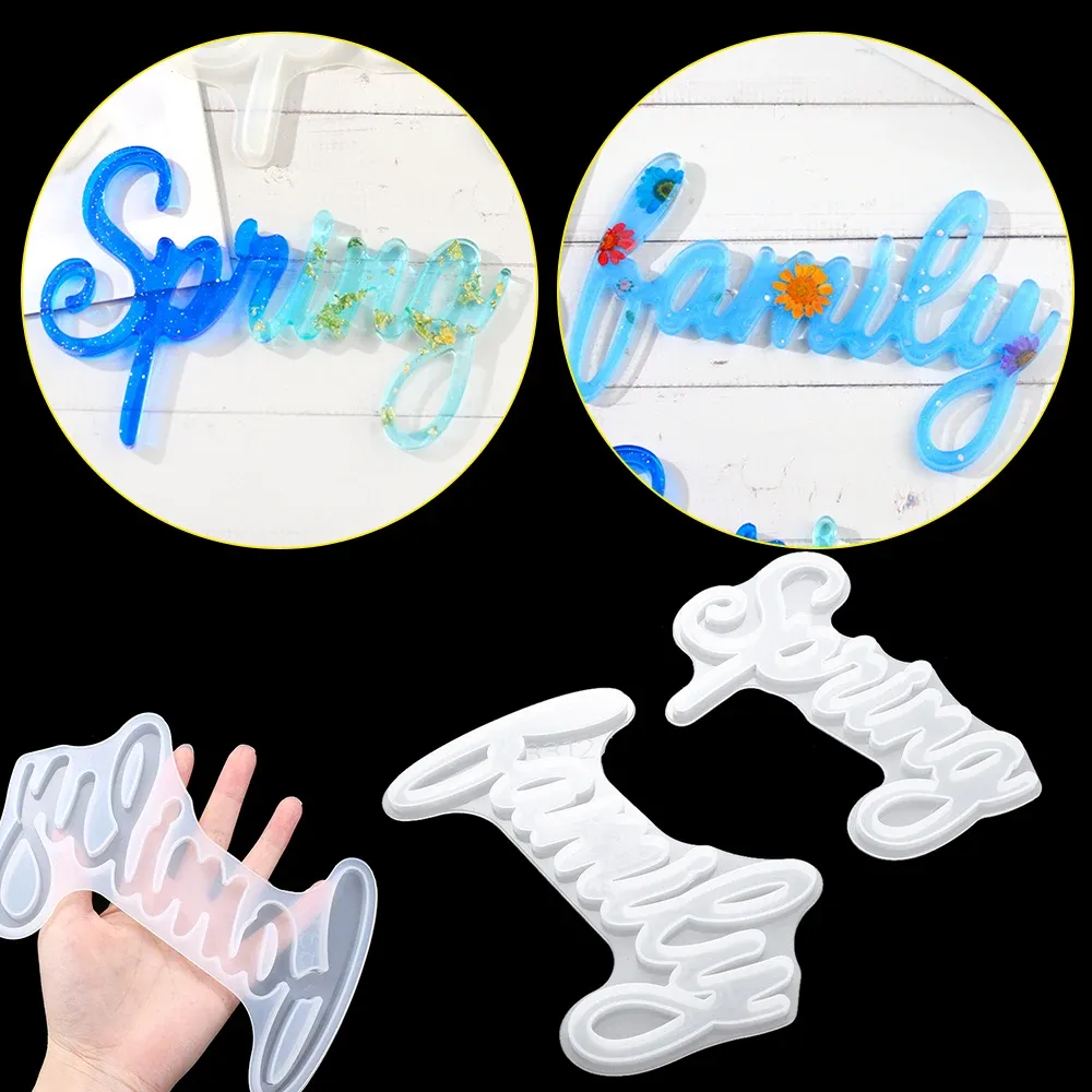 Moule silicone cœur et lettres pour résine 208 à 258 mm