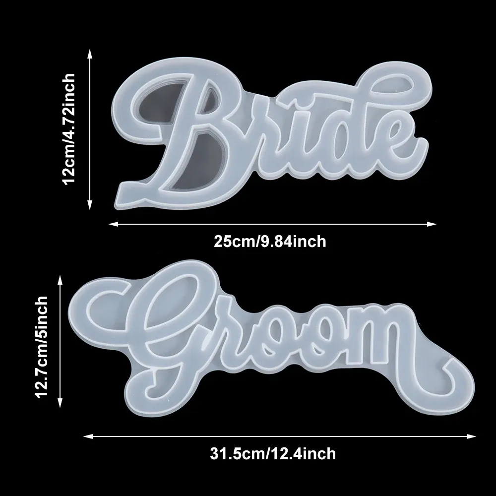 Moule silicone cœur et lettres pour résine 208 à 258 mm