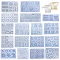 Moule silicone cœur feuilles lune pour bijoux – 1