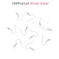 Moule silicone cœur feuilles lune pour bijoux – Couleur 100Pcs Silver