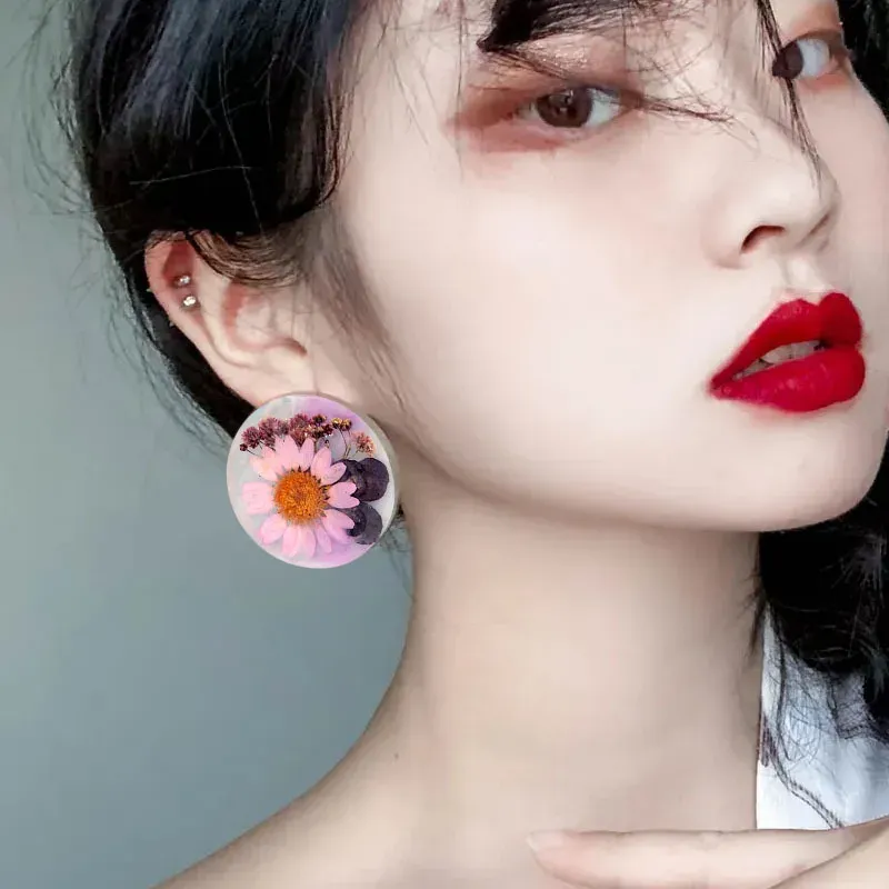 Moule silicone cœur feuilles lune pour bijoux