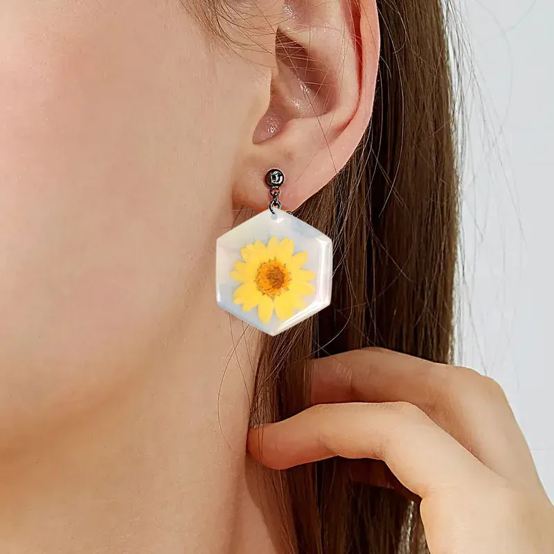 Moule silicone cœur feuilles lune pour bijoux