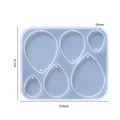 Moule silicone cœur feuilles lune pour bijoux – Couleur Geometry 04