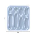 Moule silicone cœur feuilles lune pour bijoux – Couleur Geometry 09