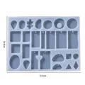 Moule silicone cœur feuilles lune pour bijoux – Couleur Geometry 12