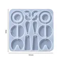 Moule silicone cœur feuilles lune pour bijoux – Couleur Geometry 15