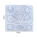Moule silicone cœur feuilles lune pour bijoux – Couleur Style 08