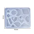 Moule silicone cœur feuilles lune pour bijoux – Couleur Style 09