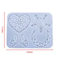 Moule silicone cœur feuilles lune pour bijoux – Couleur Style 23
